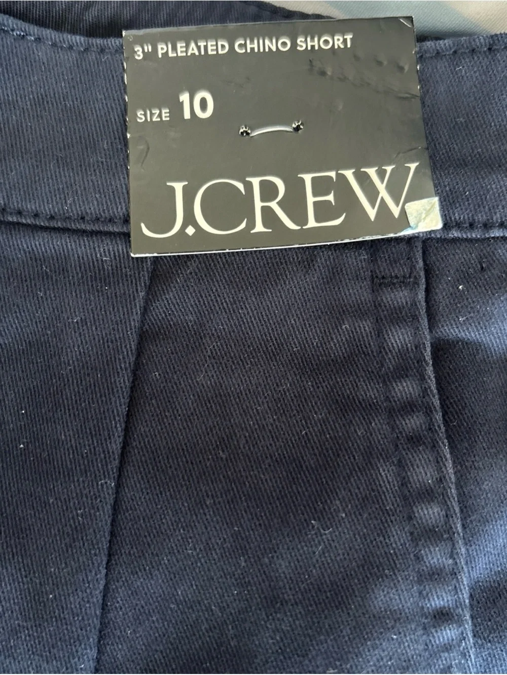 Women’s J Crew 3” Navy Pleated Chino Shorts Size 10
